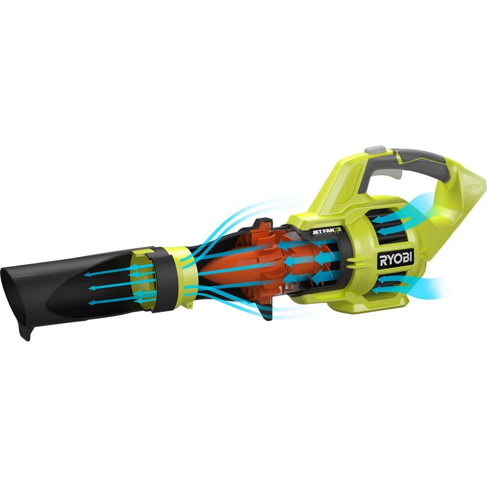 RYOBI 40V 110 MPH 480 CFM Variable-Speed Turbo Lithium-Ion Cordless Jet Fan Leaf Blower (Tool Only) - Image 7