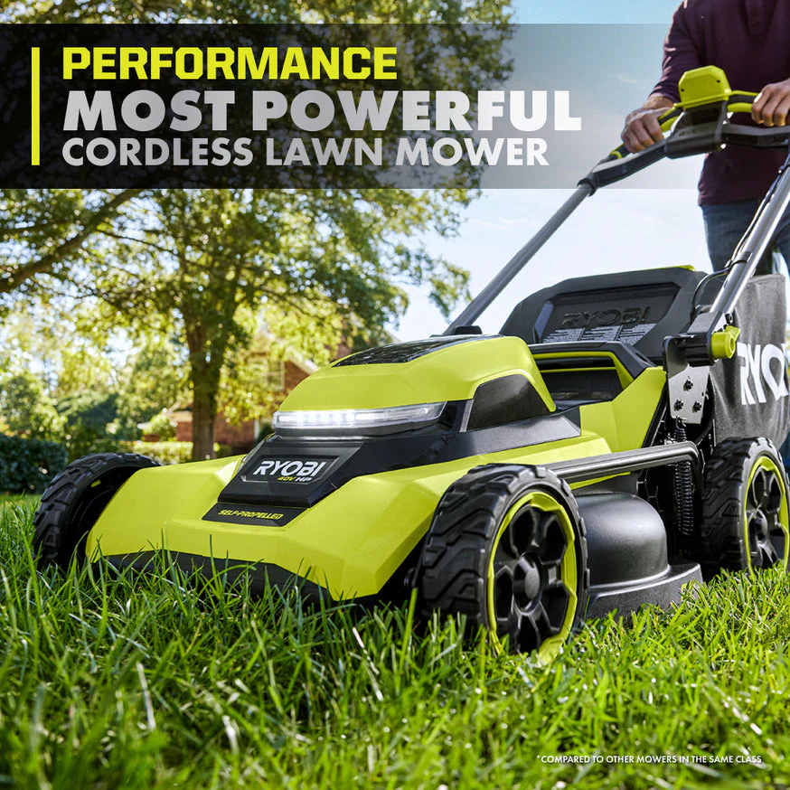 RYOBI 40V HP Brushless 21 in. Self-Propelled Cordless Lawn Mower with SMART TREK, (2) 6.0Ah Batteries & Charger - Image 3