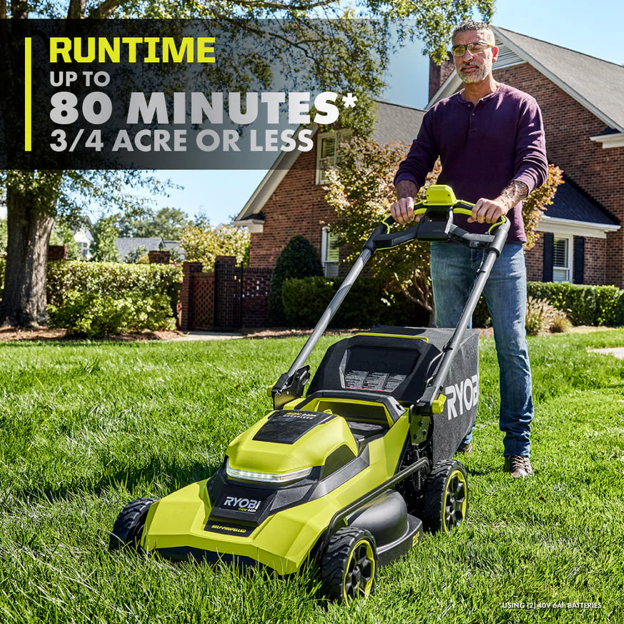 RYOBI 40V HP Brushless 21 in. Self-Propelled Cordless Lawn Mower with SMART TREK, (2) 6.0Ah Batteries & Charger - Image 5