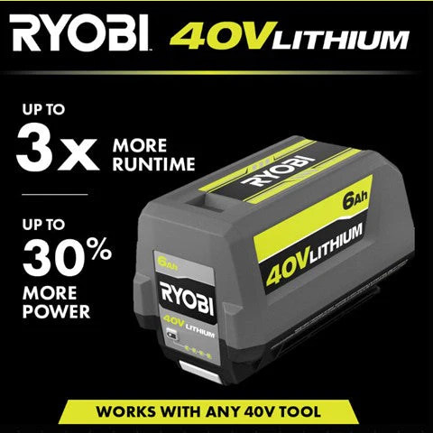 RYOBI 40V Lithium-Ion 6Ah High Capacity Battery (OP4060A1) - Image 3