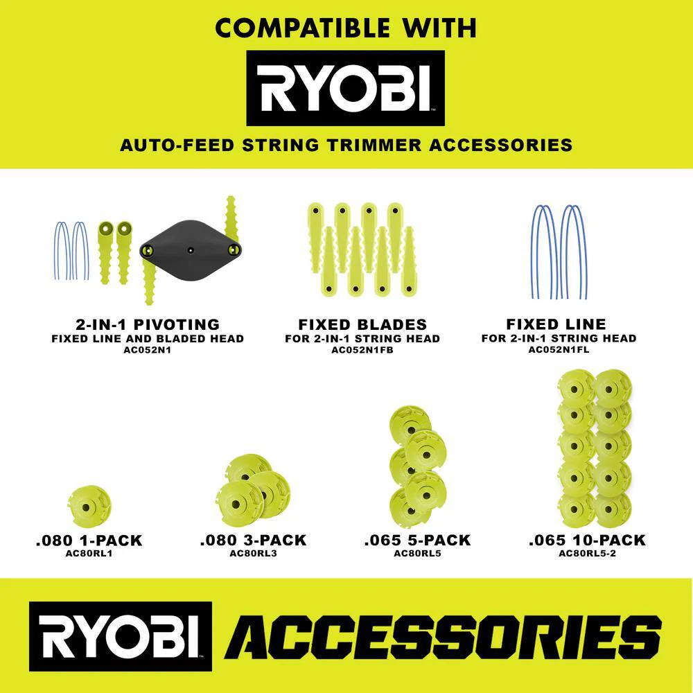 RYOBI 40V Lithium-Ion Cordless String Trimmer – 2.0 Ah Battery and Charger Included (12 in.) - Image 8