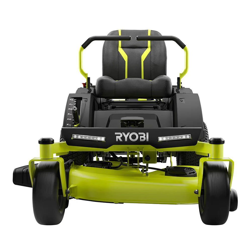 RYOBI 42 in. 100 Ah Battery Electric Riding Zero Turn Mower and Bagging Kit - Image 6