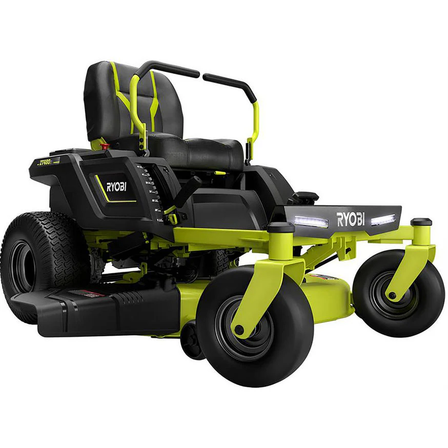 RYOBI 42 in. 75 Ah Battery Electric Riding Zero Turn Mower and Bagging Kit - Image 7