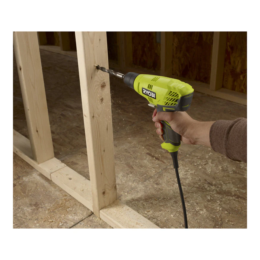 RYOBI 5.5 Amp Corded 3/8 in. Variable Speed Compact Drill/Driver with Bag - Image 3