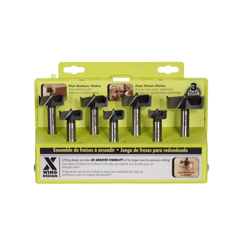 RYOBI Forstner Bit Set (7-Piece) – A9FS7