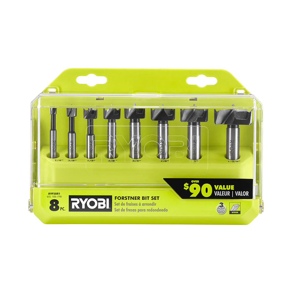 RYOBI Forstner Bit Set (8-Piece)
