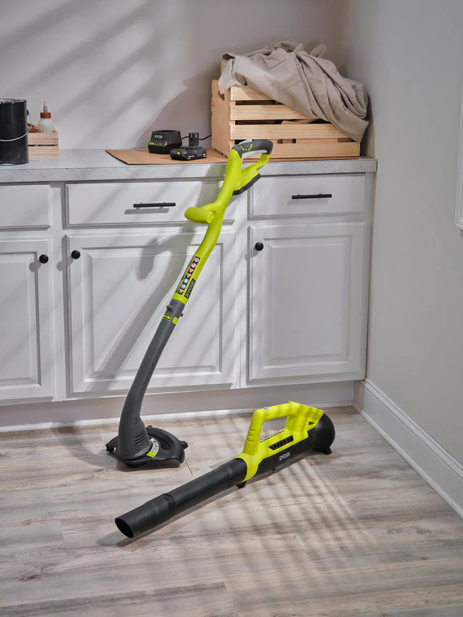 RYOBI ONE+ 18-Volt Lithium-Ion String Trimmer/Edger & Blower/Sweeper Combo Kit with 2.0Ah Battery and Charger - Image 5