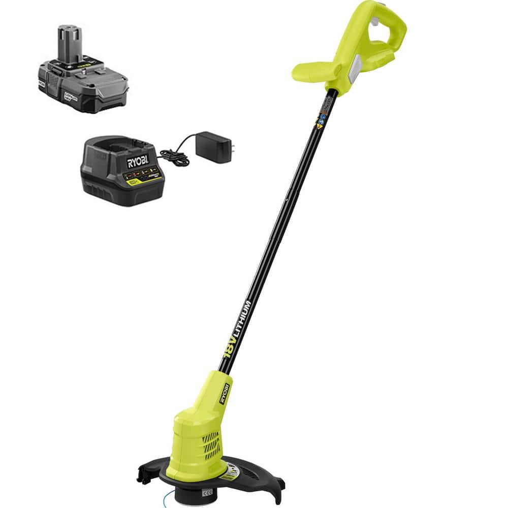 RYOBI ONE+ 18V 10 in. Cordless String Trimmer with 1.5 Ah Battery and Charger Included