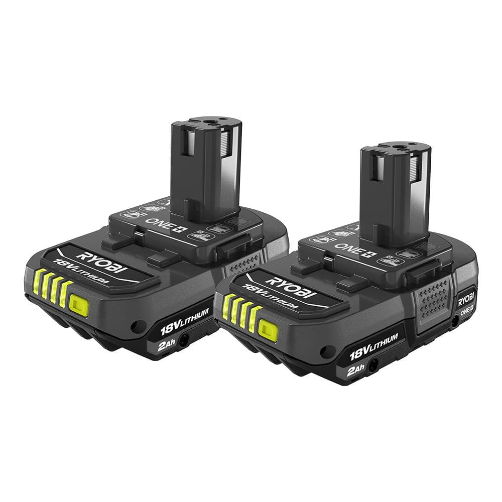RYOBI ONE+ 18V 2.0Ah Lithium-Ion Compact Battery (2-Pack)