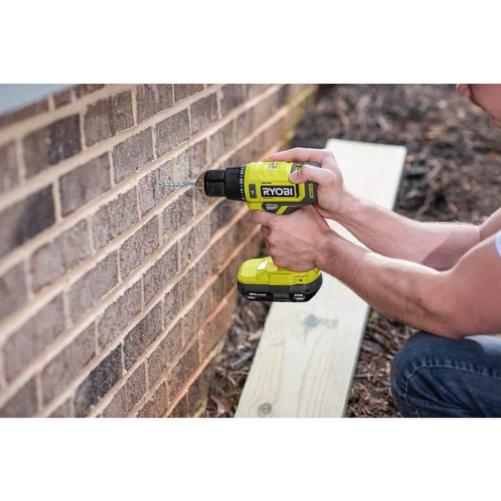 RYOBI ONE+ 18V Cordless 1/2 in. Hammer Drill/Driver Kit with Auxiliary Handle, 2.0 Ah Battery and Charger - Image 8