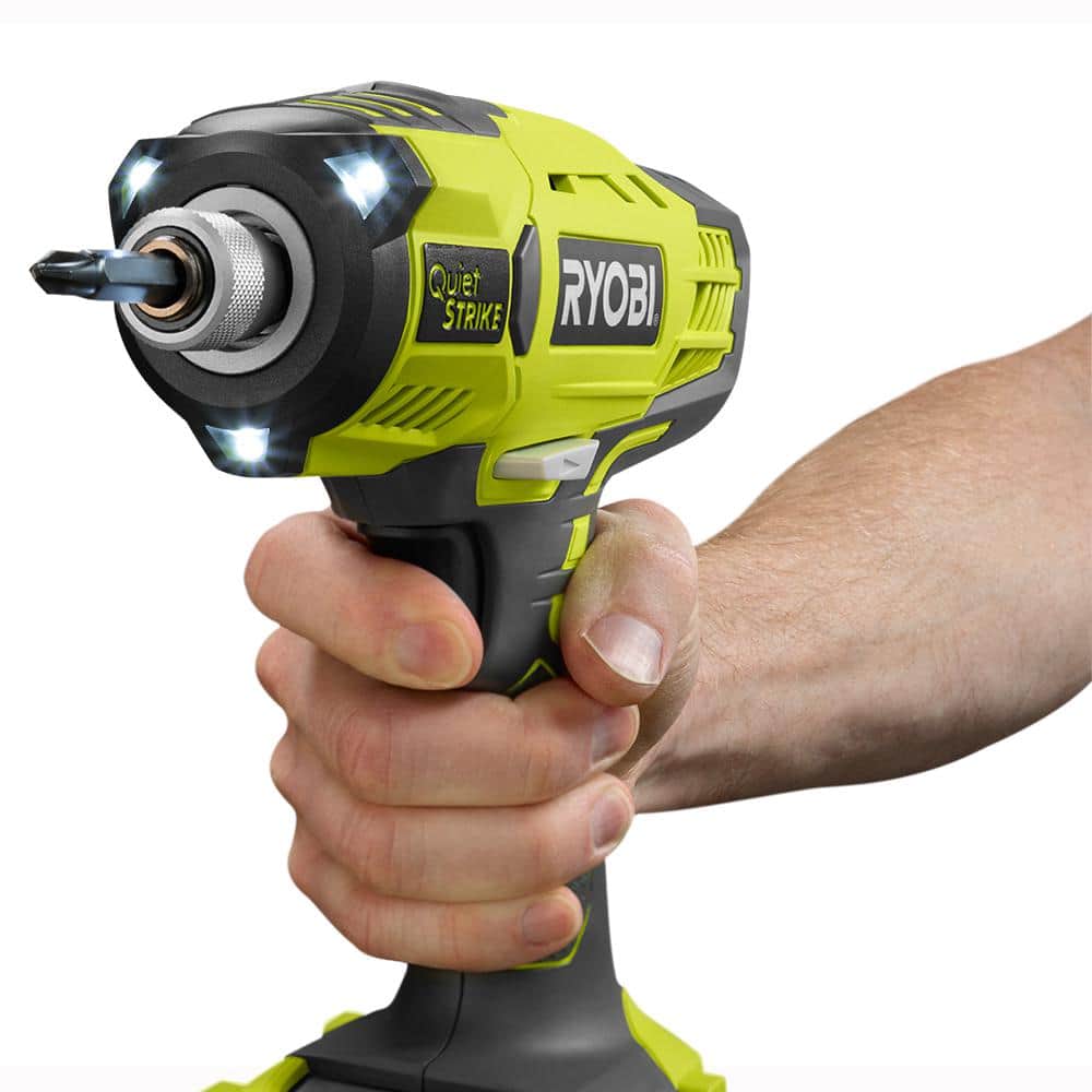 RYOBI ONE+ 18V Cordless 1/4 in. Hex QuietSTRIKE Pulse Driver (Tool-Only) with Belt Clip - Image 4