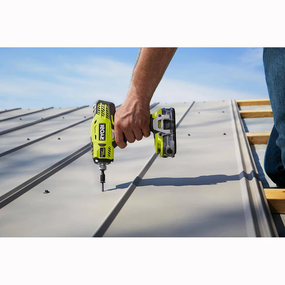 RYOBI ONE+ 18V Cordless 1/4 in. Hex QuietSTRIKE Pulse Driver (Tool-Only) with Belt Clip - Image 6