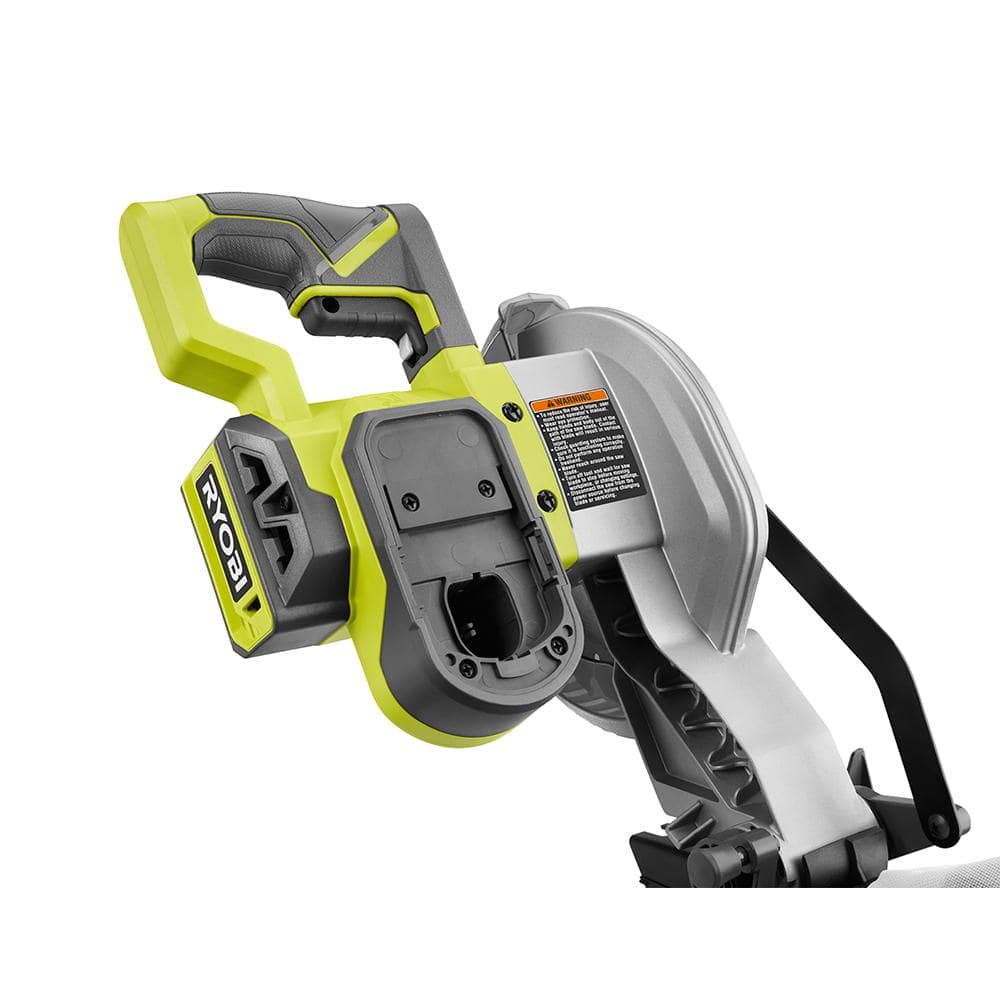 RYOBI ONE+ 18V Cordless 7-1/4 in. Compound Miter Saw (Tool Only) with Blade and Blade Wrench - Image 4