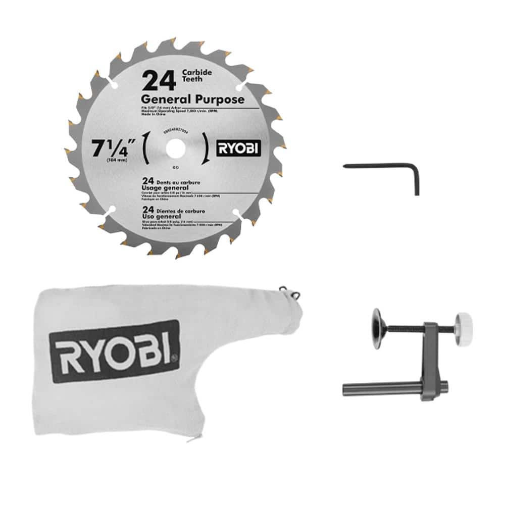 RYOBI ONE+ 18V Cordless 7-1/4 in. Compound Miter Saw (Tool Only) with Blade and Blade Wrench - Image 5