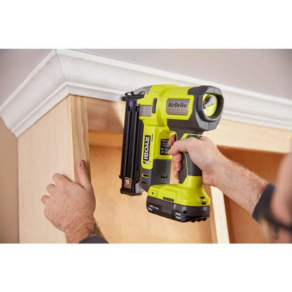 RYOBI ONE+ 18V Cordless AirStrike 18-Gauge Brad Nailer & 16-Gauge Straight Finish Nailer (2-Tool Combo Kit, Tools Only) - Image 7