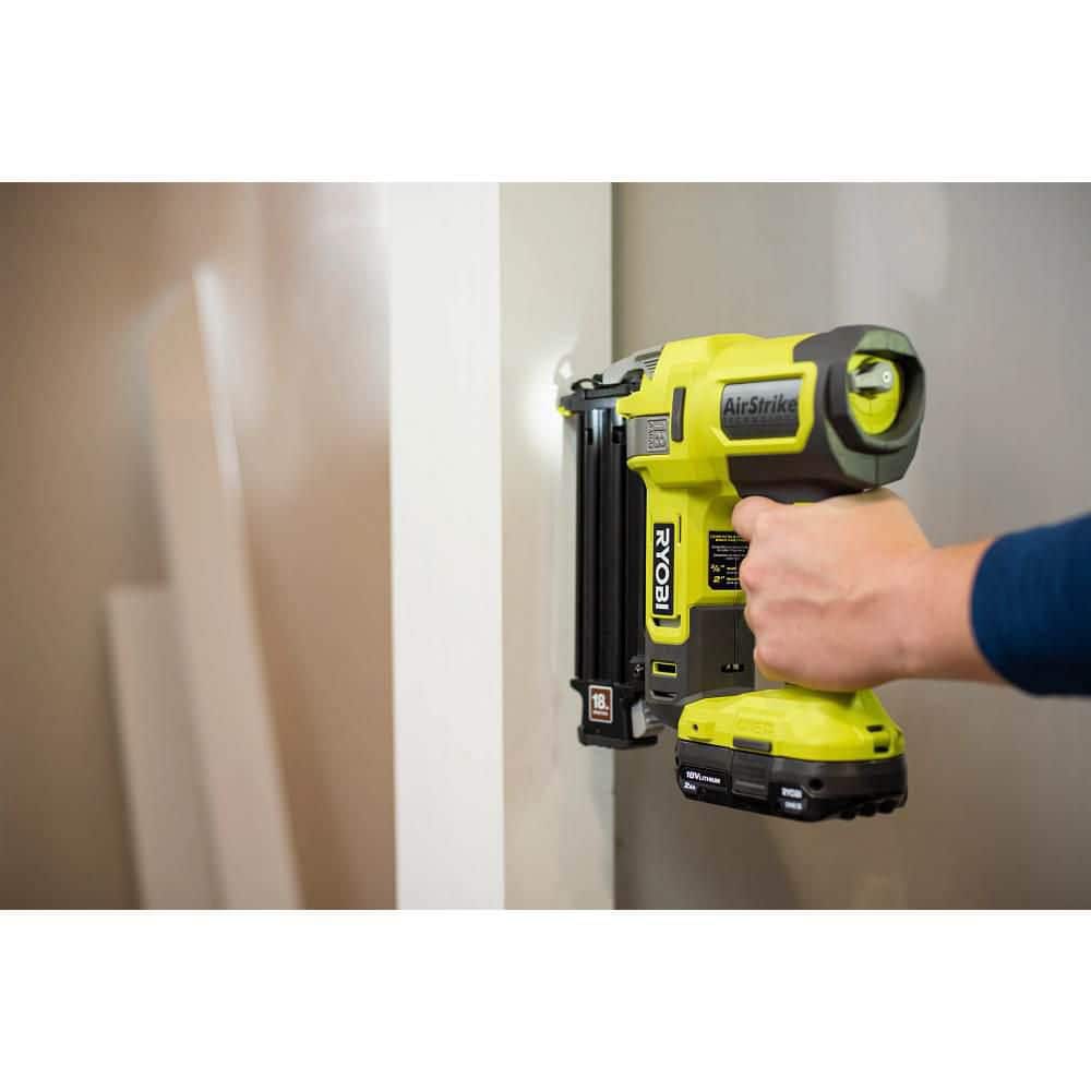 RYOBI ONE+ 18V Cordless AirStrike 18-Gauge Brad Nailer & 16-Gauge Straight Finish Nailer (2-Tool Combo Kit, Tools Only) - Image 8