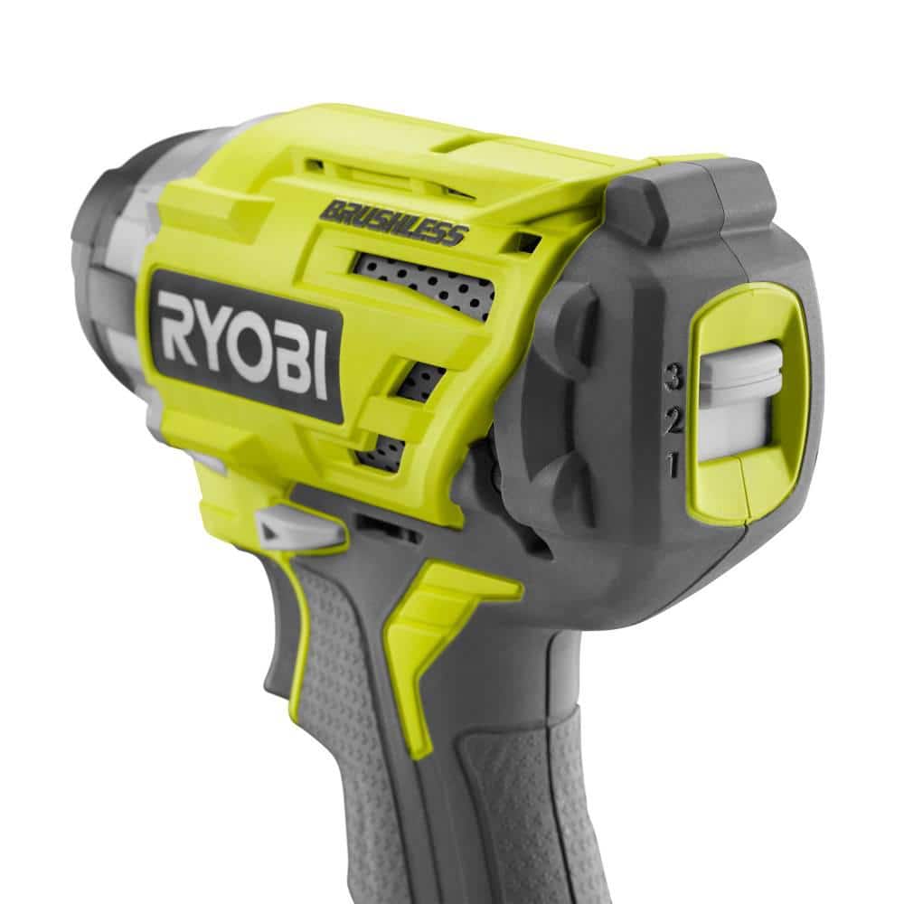 RYOBI ONE+ 18V Cordless Brushless 3-Speed 1/4 in. Hex Impact Driver (Tool Only) with Belt Clip - Image 4