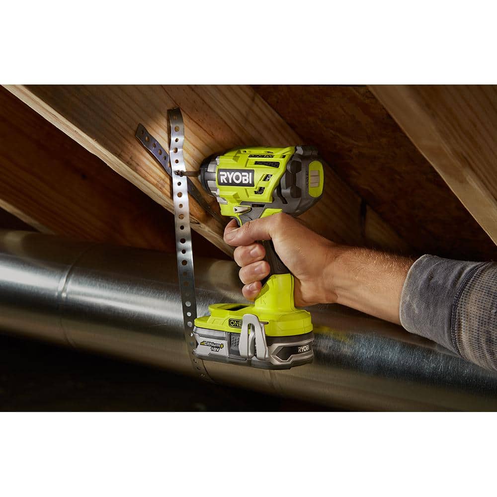 RYOBI ONE+ 18V Cordless Brushless 3-Speed 1/4 in. Hex Impact Driver (Tool Only) with Belt Clip - Image 7