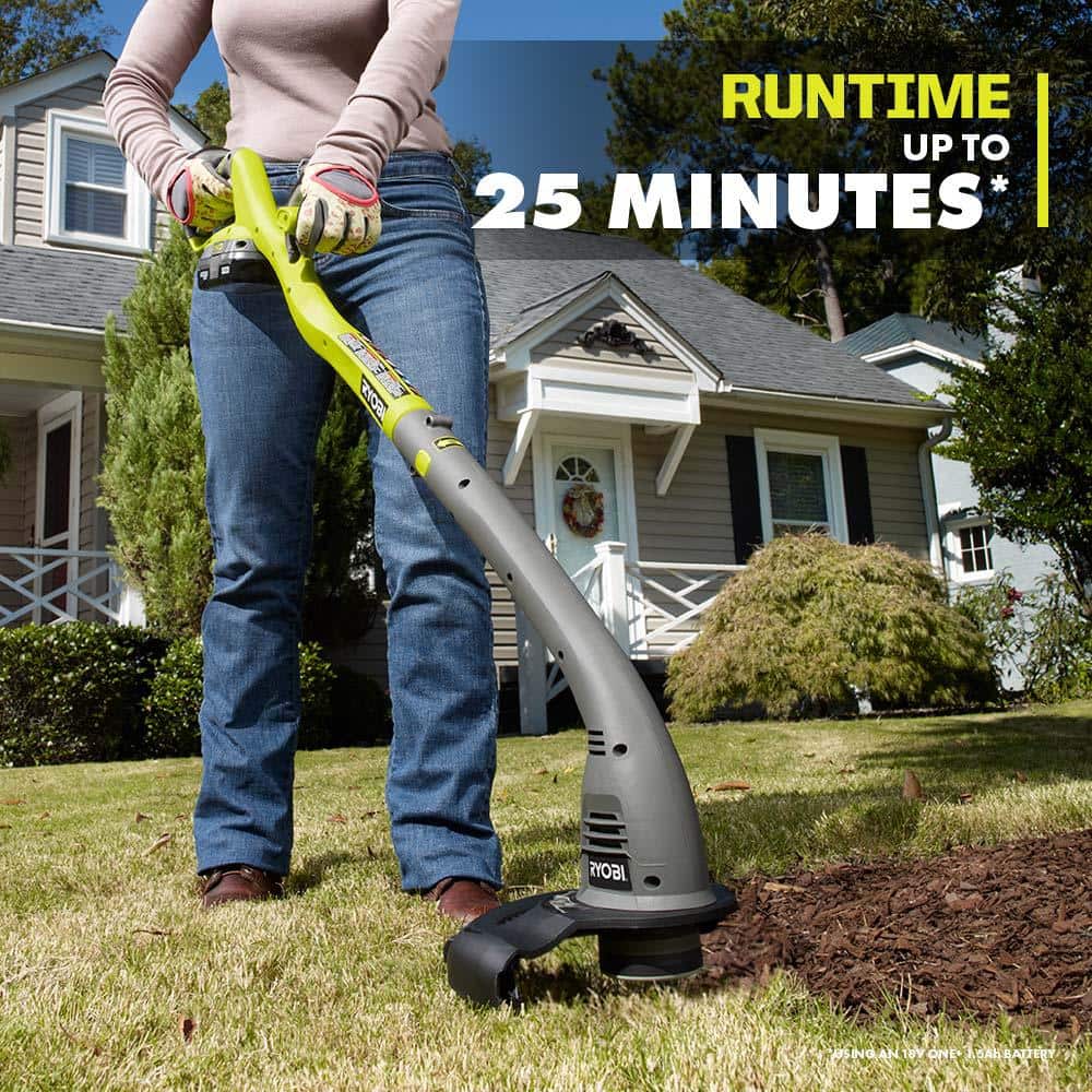 RYOBI ONE+ 18V Cordless String Trimmer/Edger Kit, 10 in. Cut Width with 1.5 Ah Battery and Charger (P2030) - Image 5