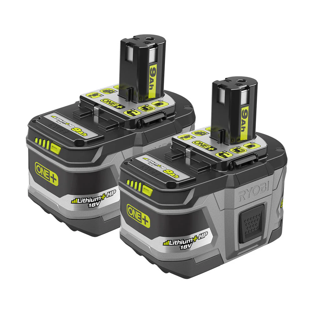RYOBI ONE+ 18V LITHIUM+ HP 9.0 Ah High Capacity Battery (2-Pack)