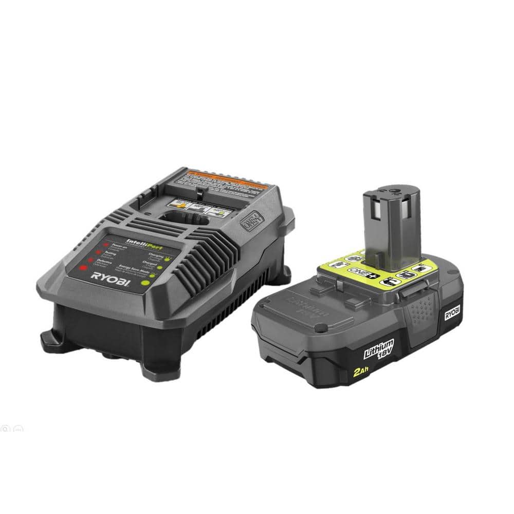 RYOBI ONE+ 18V Lithium-Ion 2.0 Ah Battery and Dual Chemistry IntelliPort Charger Kit