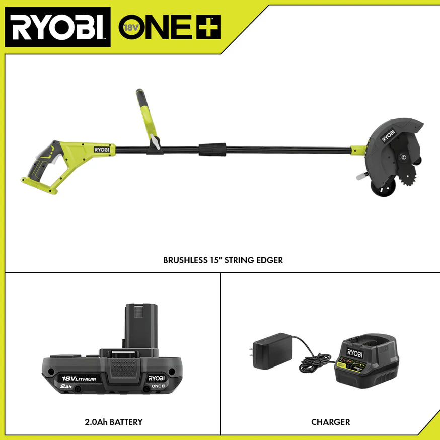 RYOBI ONE+ 9 in. 18-Volt Lithium-Ion Cordless Edger - 1.3 Ah Battery and Charger Included - Image 4