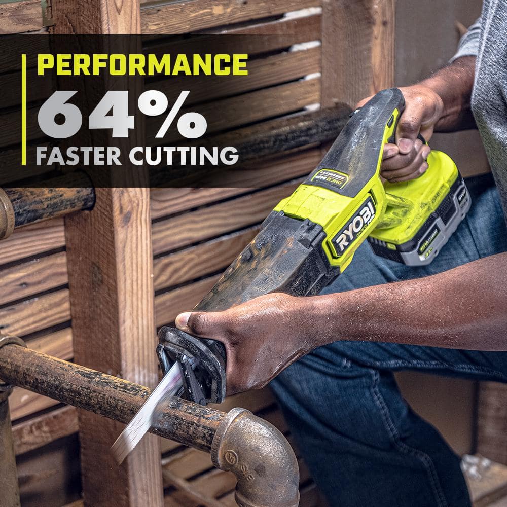 RYOBI ONE+ HP 18V Brushless Cordless Reciprocating Saw Kit with 4.0 Ah HIGH PERFORMANCE Battery and Charger - Image 4