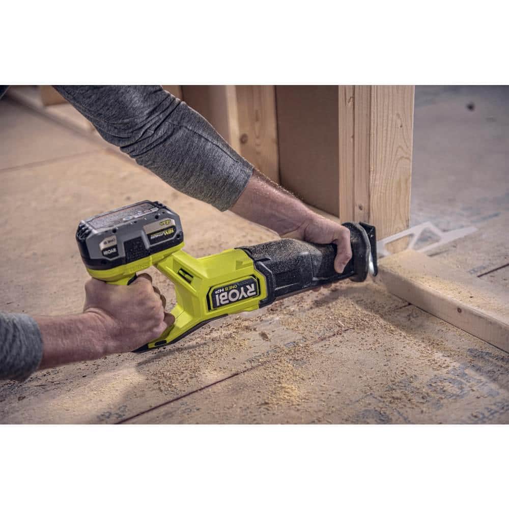 RYOBI ONE+ HP 18V Brushless Cordless Reciprocating Saw Kit with 4.0 Ah HIGH PERFORMANCE Battery and Charger - Image 8