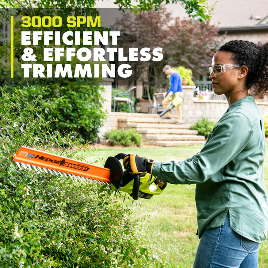 RYOBI ONE+ Lithium+ 22 in. 18-Volt Lithium-Ion Cordless Hedge Trimmer – 1.5 Ah Battery and Charger Included - Image 3