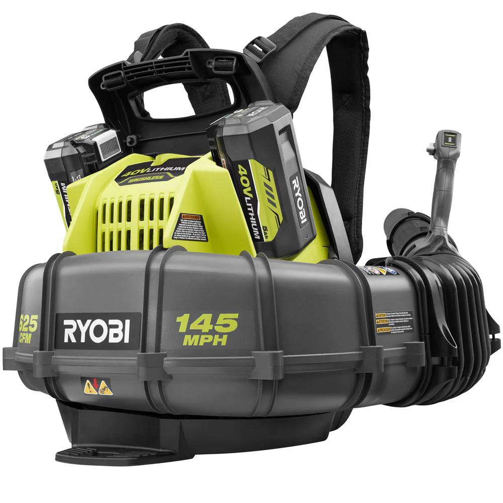 RYOBI Reconditioned 145 MPH 625 CFM 40-Volt Lithium-Ion Cordless Backpack Blower with 5.0Ah Battery and Charger - Image 2
