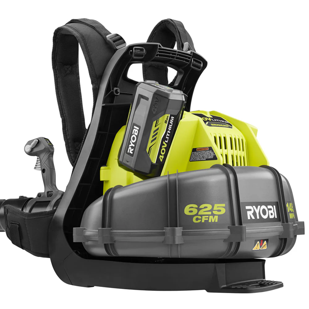 RYOBI Reconditioned 145 MPH 625 CFM 40-Volt Lithium-Ion Cordless Backpack Blower with 5.0Ah Battery and Charger - Image 4