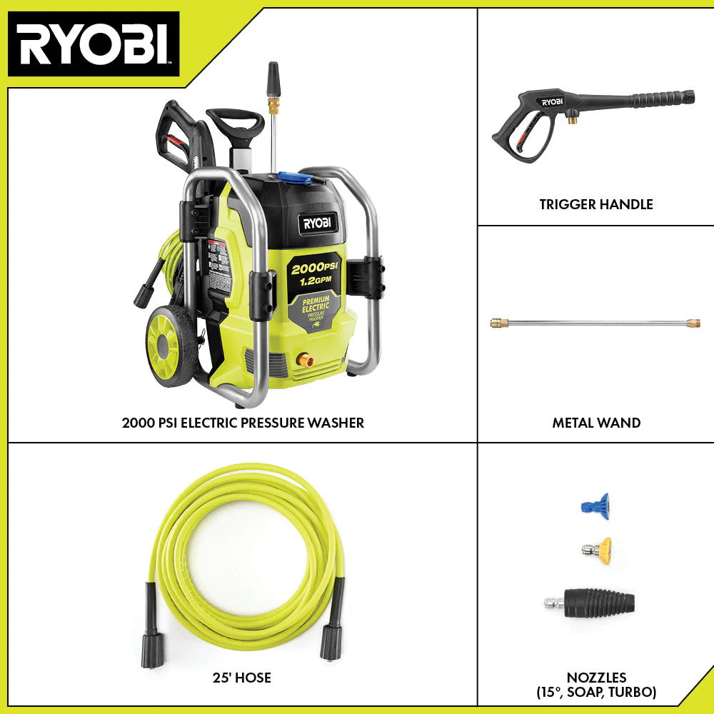 RYOBI Reconditioned 2000 PSI 1.2 GPM Electric Pressure Washer (RY142022) - Image 5