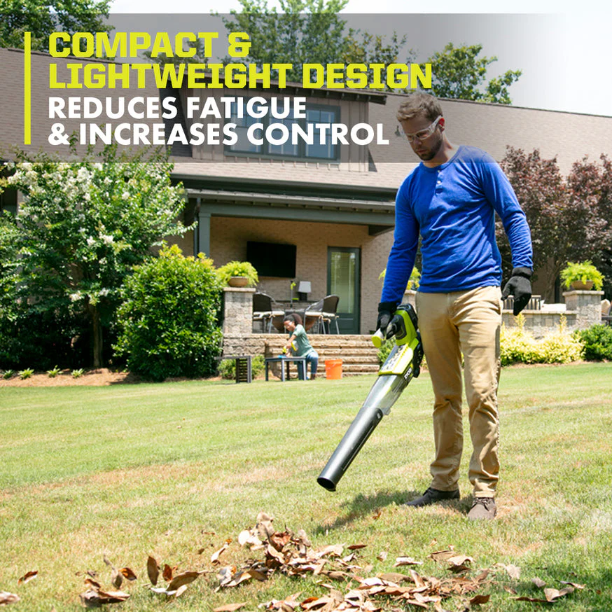 RYOBI Reconditioned ONE+ 18V Cordless Leaf Blower, 100 MPH, 280 CFM with 4.0 Ah Battery & Charger - Image 4