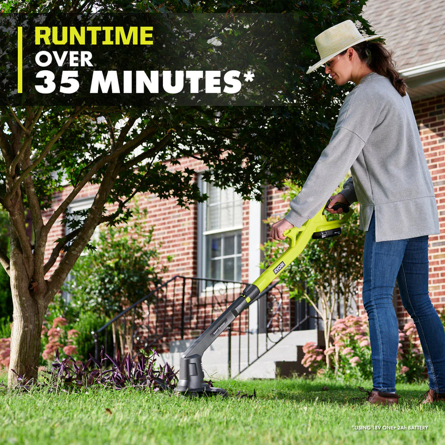 RYOBI Reconditioned ONE+ 18V Lithium-Ion Cordless String Trimmer/Edger Kit (Adjustable 8"–10" Cut Swath) - Image 4