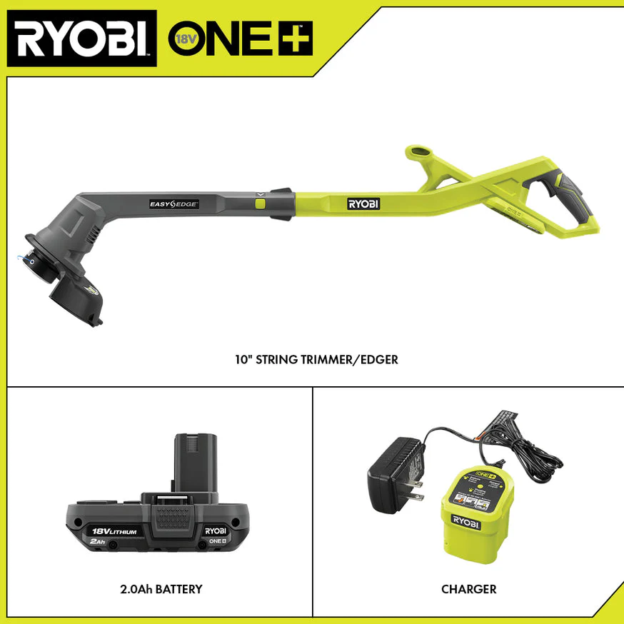 RYOBI Reconditioned ONE+ 18V Lithium-Ion Cordless String Trimmer/Edger Kit (Adjustable 8"–10" Cut Swath) - Image 5
