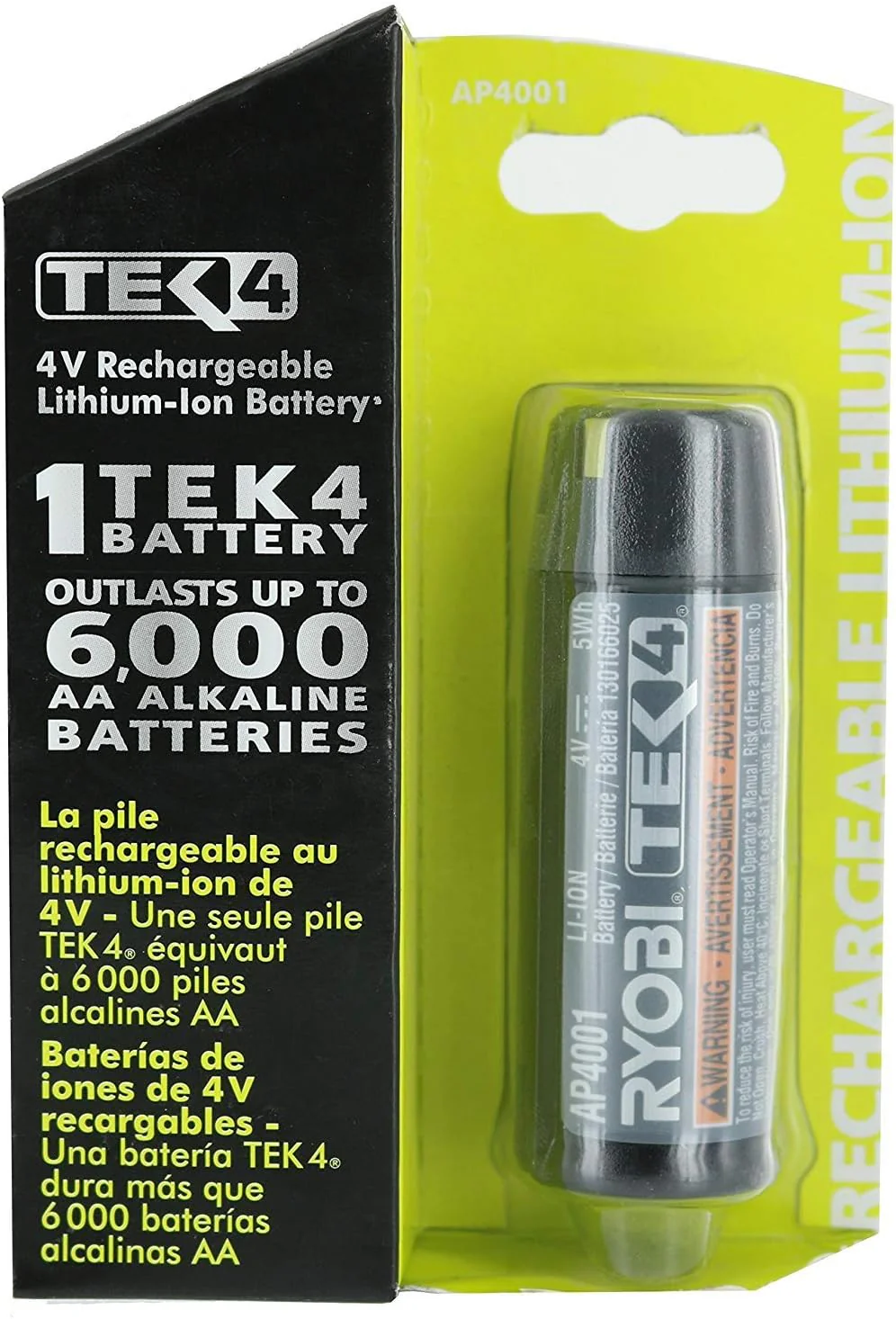 RYOBI TEK4 4-Volt Lithium-Ion Battery Pack (AP4001)