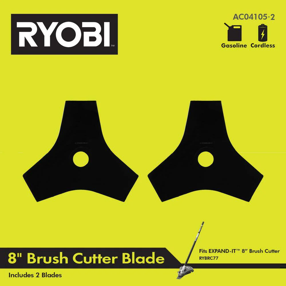 RYOBI Tri-Arc Brush Cutter Blade for Expand-It Brands, 8 in. (2-Pack) - Image 4