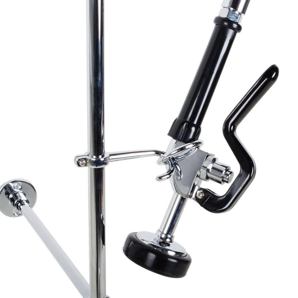 SABA Chrome 3-Handle Deck-Mount Utility Faucet with Pulldown Sprayer - Image 3