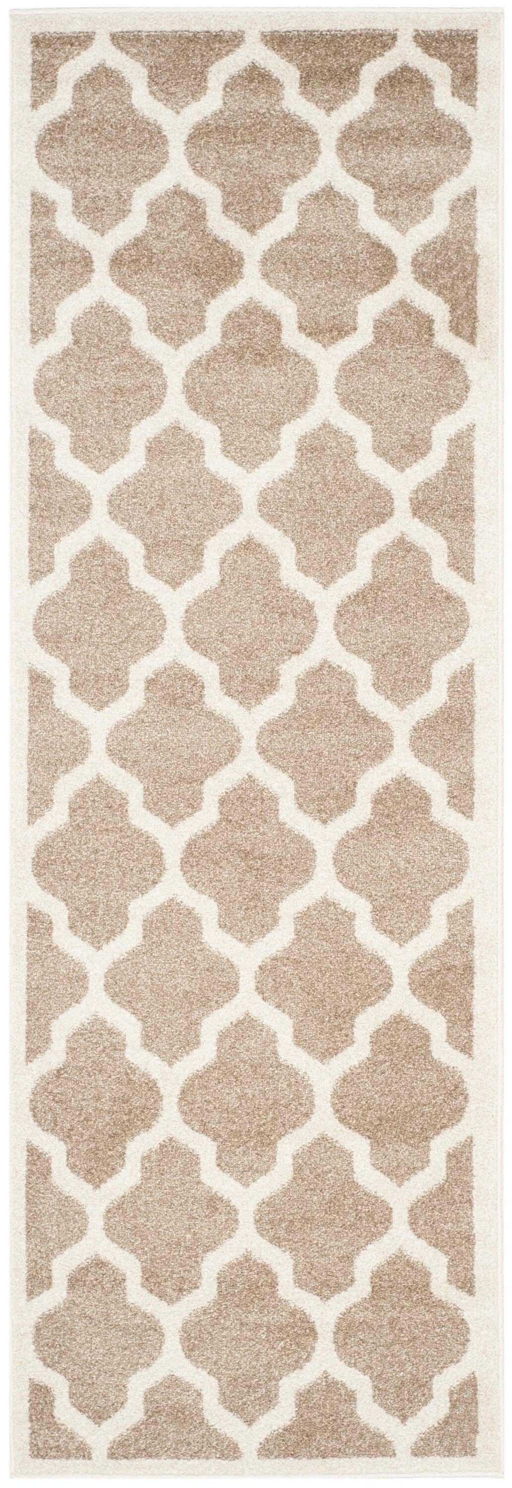 Safavieh Amherst Barret 2 x 13 Wheat/Beige Indoor/Outdoor Trellis Farmhouse/Cottage Runner - Image 2