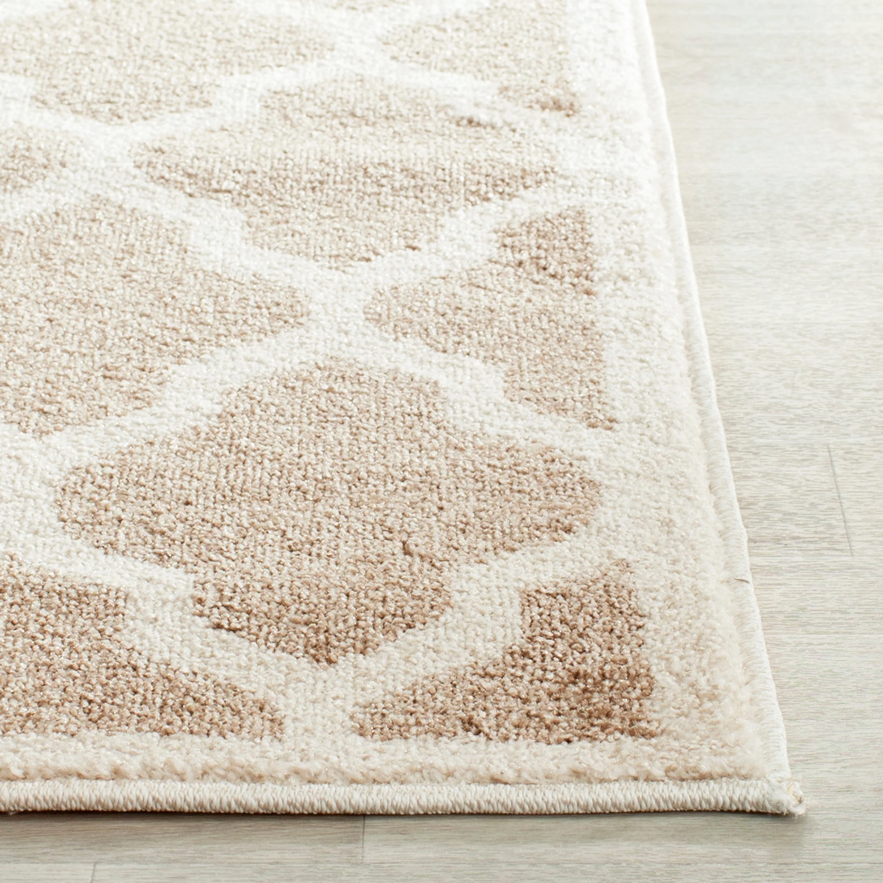 Safavieh Amherst Barret 2 x 13 Wheat/Beige Indoor/Outdoor Trellis Farmhouse/Cottage Runner - Image 3