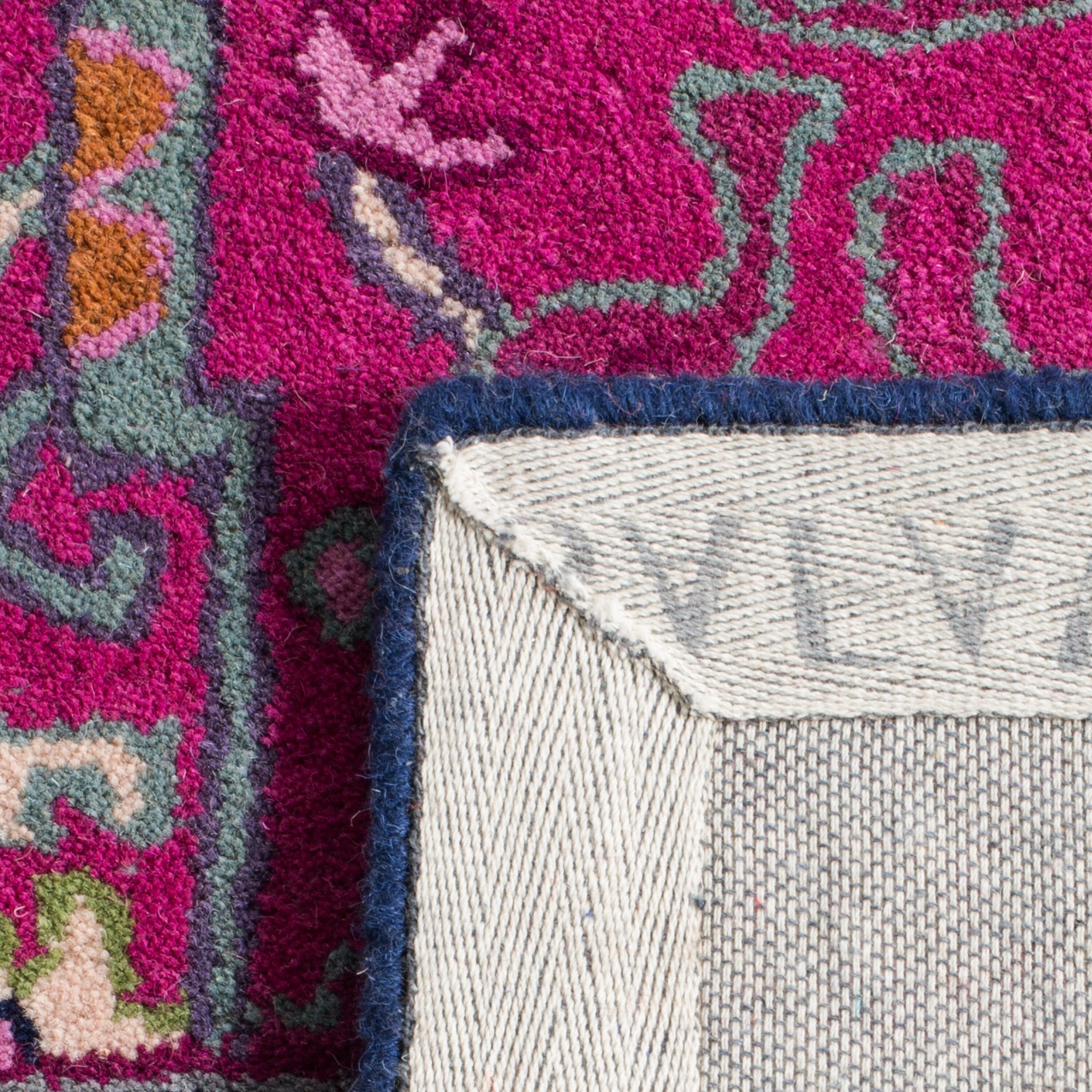 Safavieh Bellagio Elche 2 ft 3 in x 9 ft Gray/Pink Indoor Floral/Botanical Oriental Handcrafted Runner - Image 3