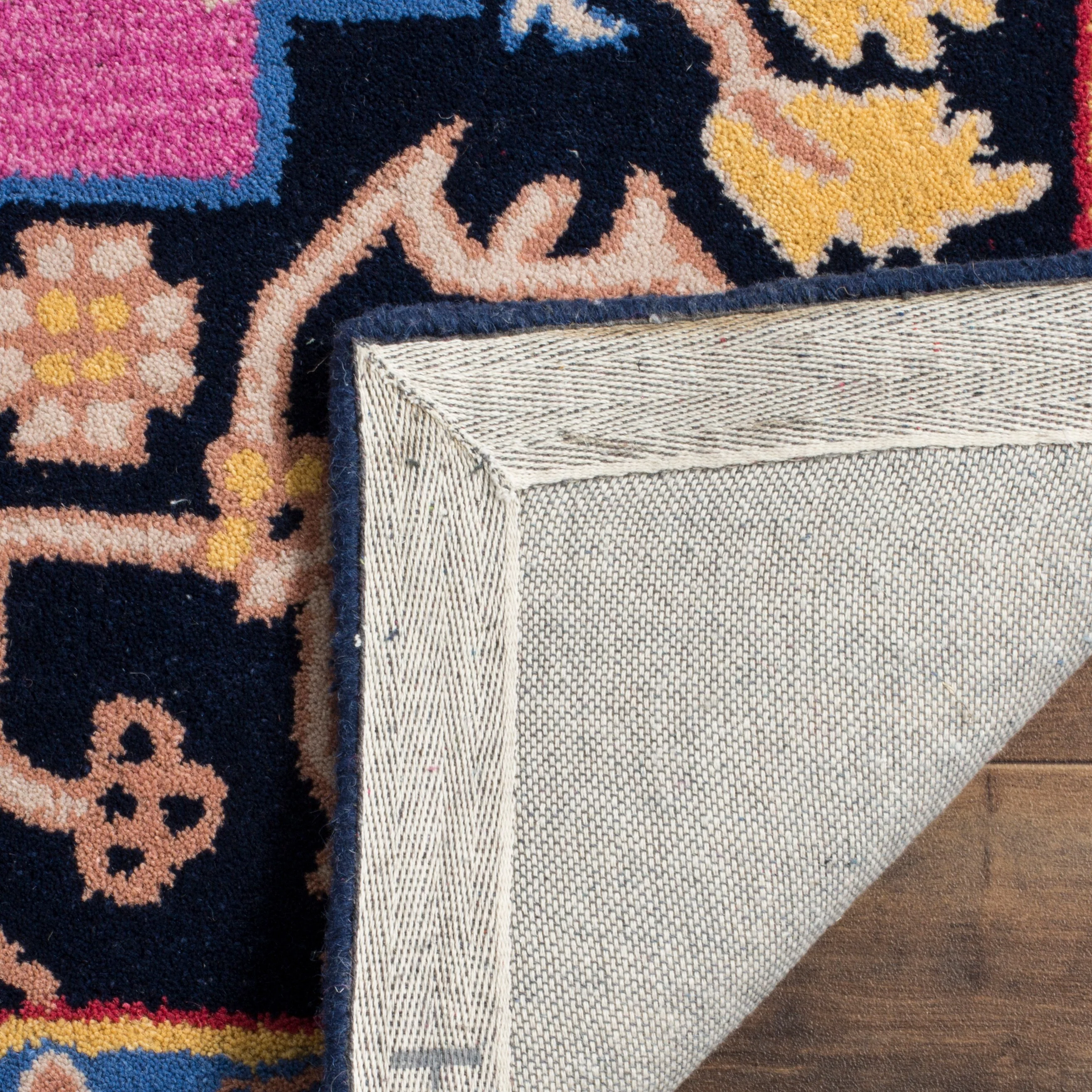 Safavieh Bellagio Palma 3 x 5 Pink/Multi Indoor Floral/Botanical Farmhouse/Cottage Throw Rug - Image 3