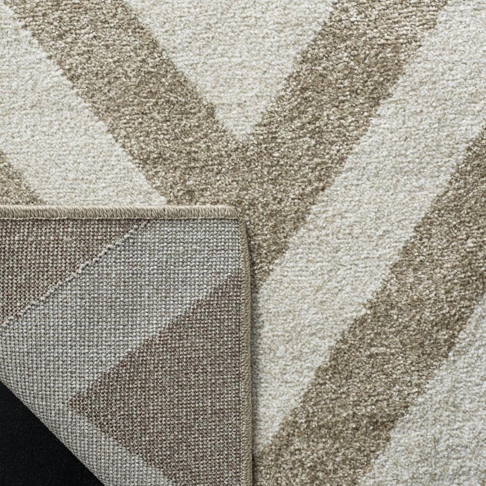 Safavieh Bellport 7 x 7 Wheat/Beige Square Indoor/Outdoor Chevron Area Rug - Image 4