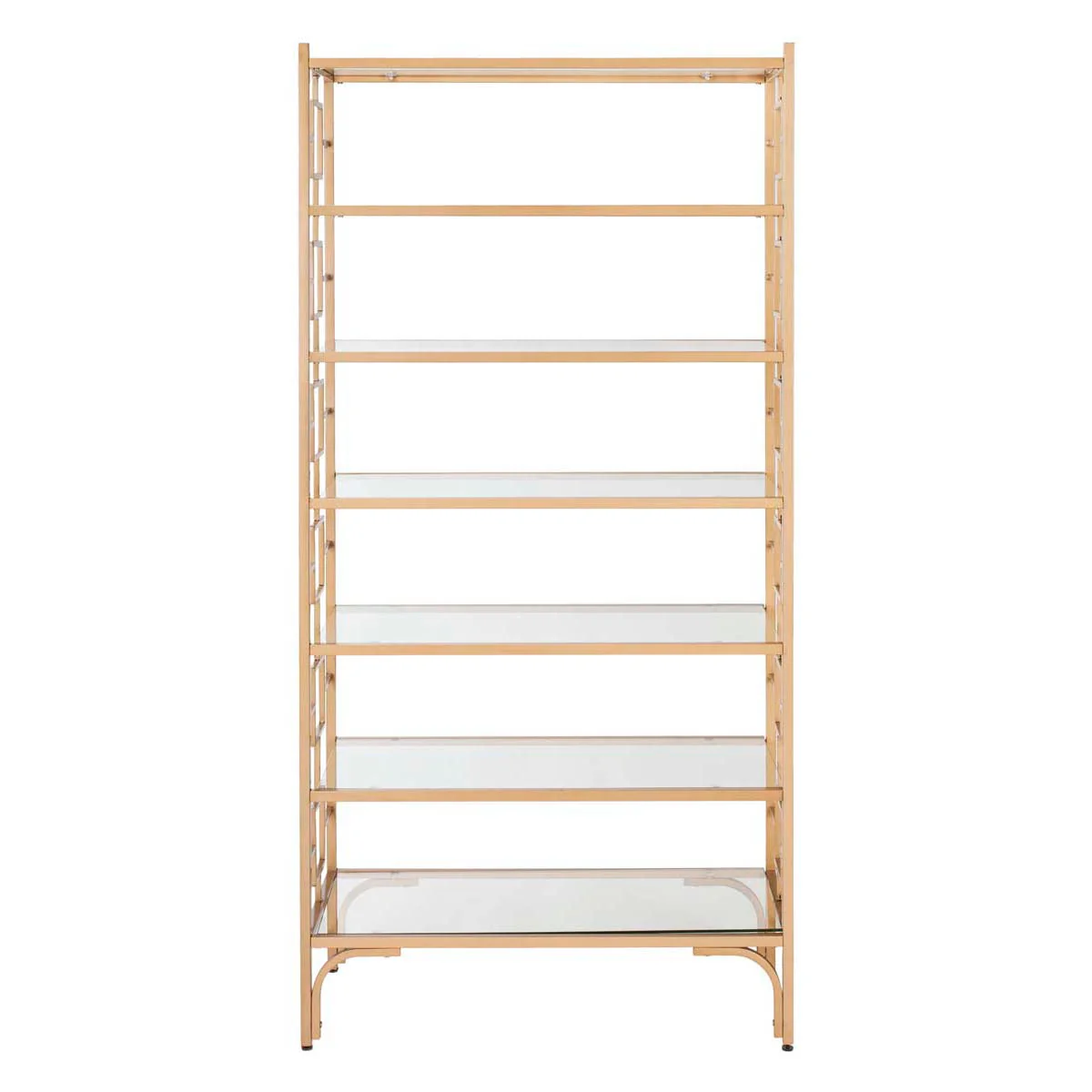 Safavieh Brooklyn Gold/Clear Metal Etagere, 7-Tier, 36 x 16 x 72 in.