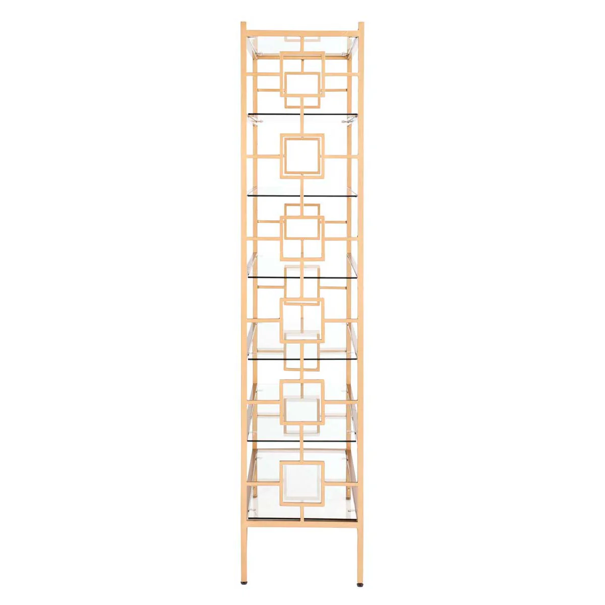 Safavieh Brooklyn Gold/Clear Metal Etagere, 7-Tier, 36 x 16 x 72 in. - Image 3