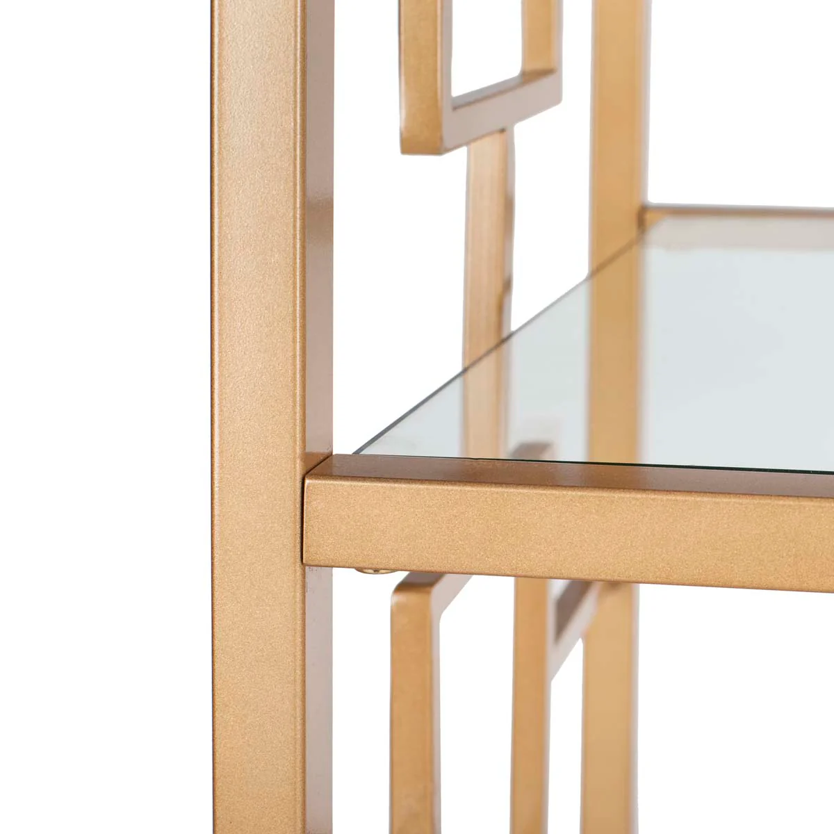 Safavieh Brooklyn Gold/Clear Metal Etagere, 7-Tier, 36 x 16 x 72 in. - Image 4