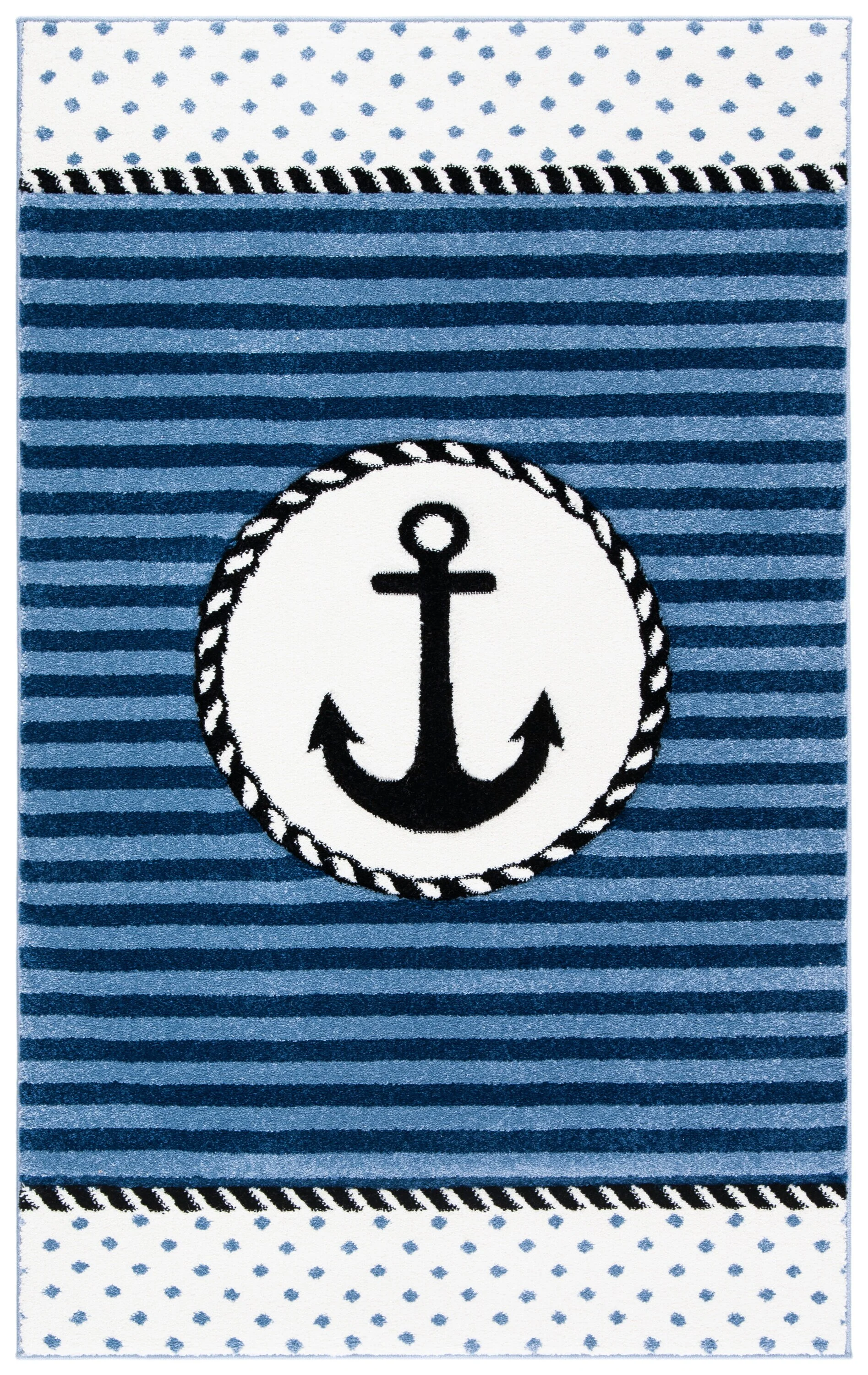 Safavieh Carousel Kids Anchor 3 x 5 Navy/Ivory Indoor Kids Throw Rug - Image 2