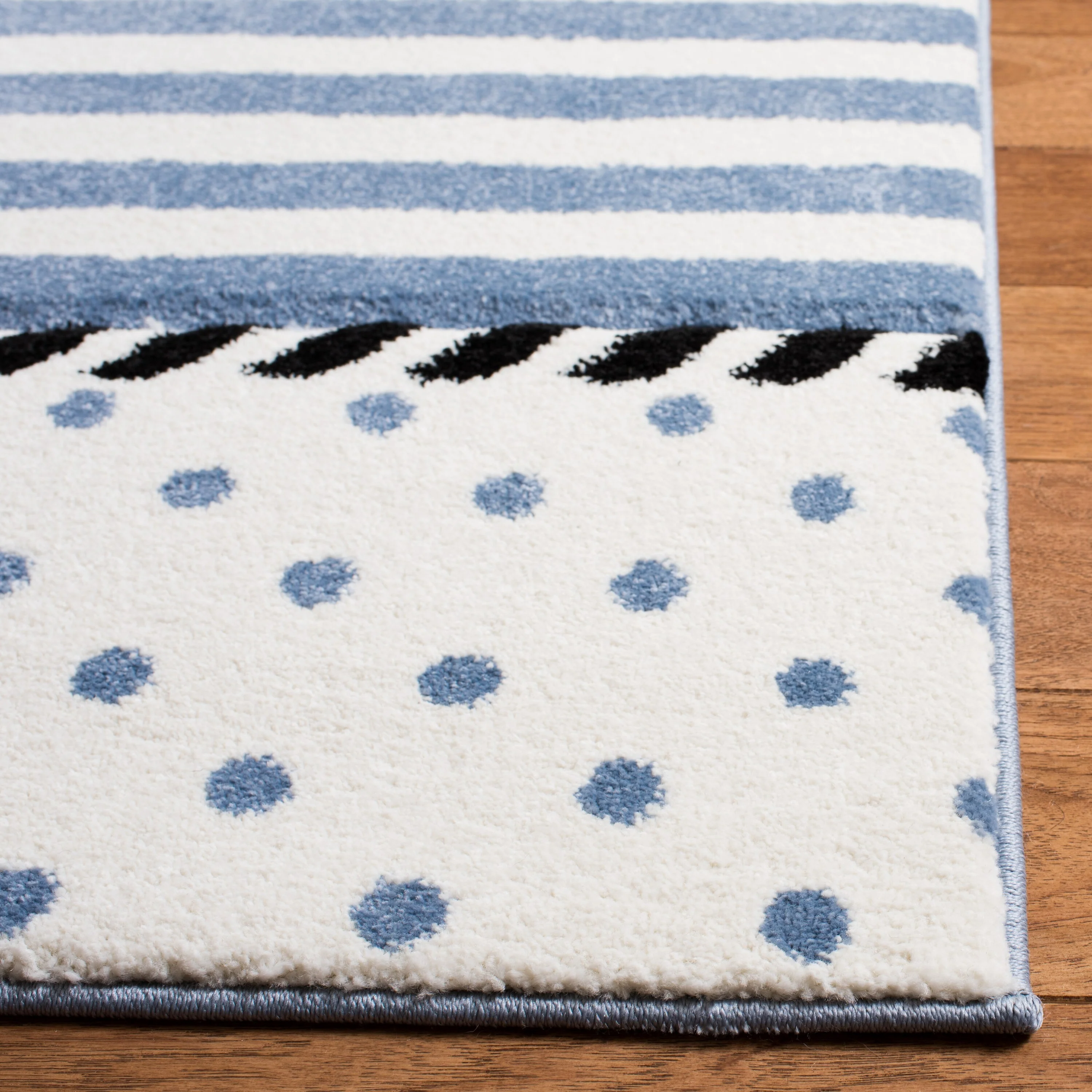 Safavieh Carousel Kids Anchor 5 x 5 Ivory/Navy Square Indoor Kids Area Rug - Image 3
