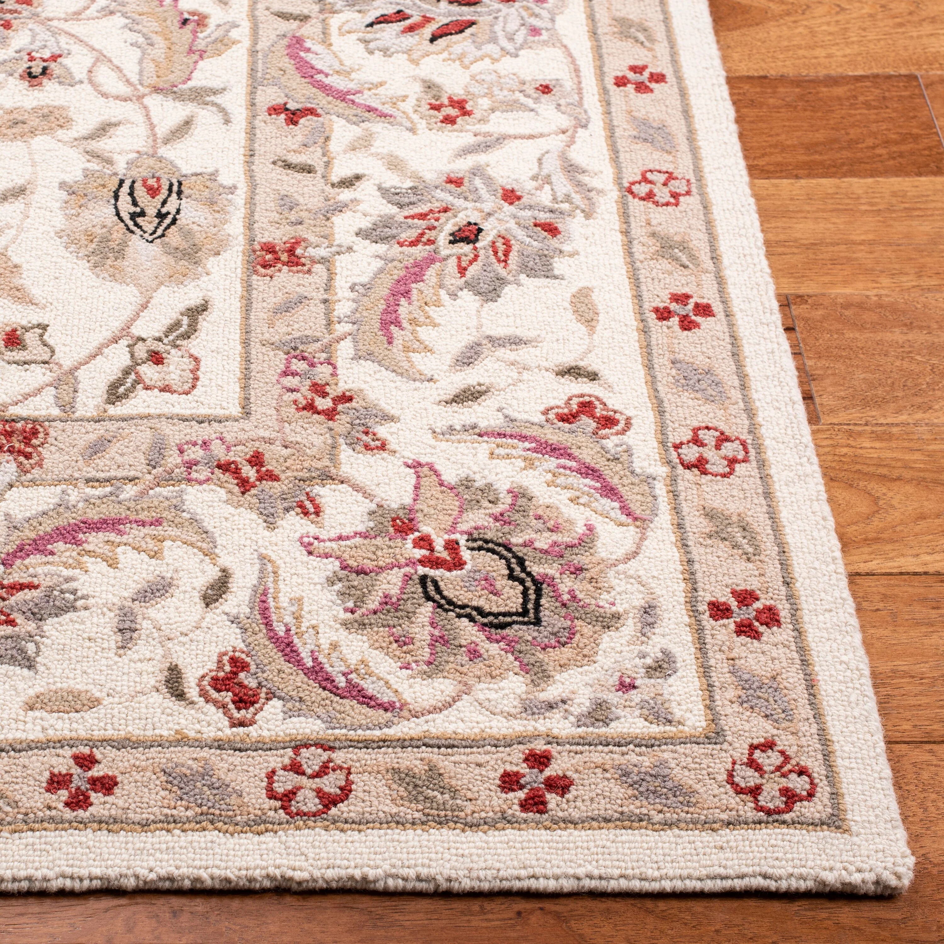 Safavieh Chelsea York 3 x 6 Ivory/Ivory Indoor Floral/Botanical Oriental Handcrafted Runner - Image 3