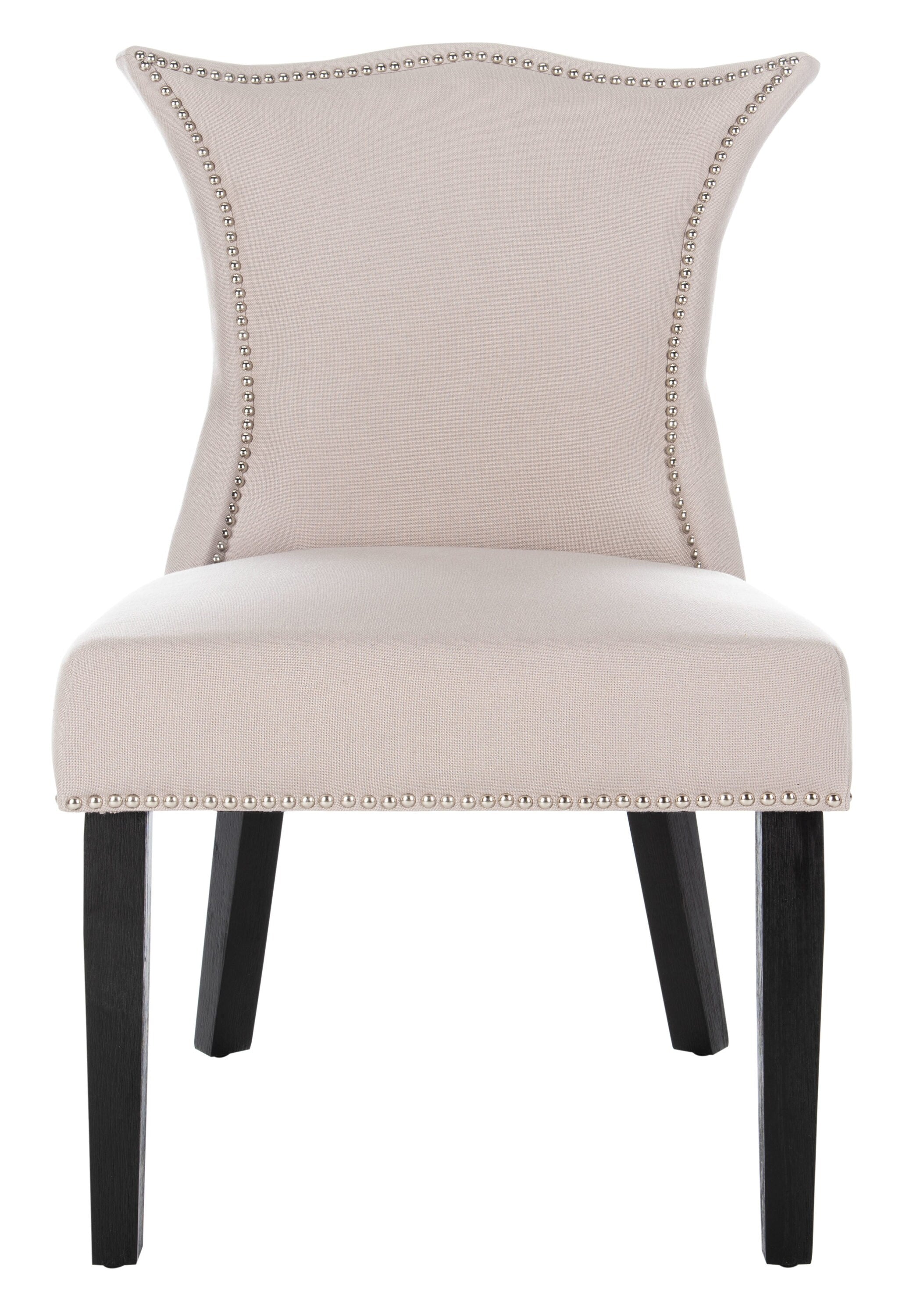 Safavieh Ciara Linen Upholstered Side Chairs, Set of 2 – Taupe, Wood Frame - Image 6